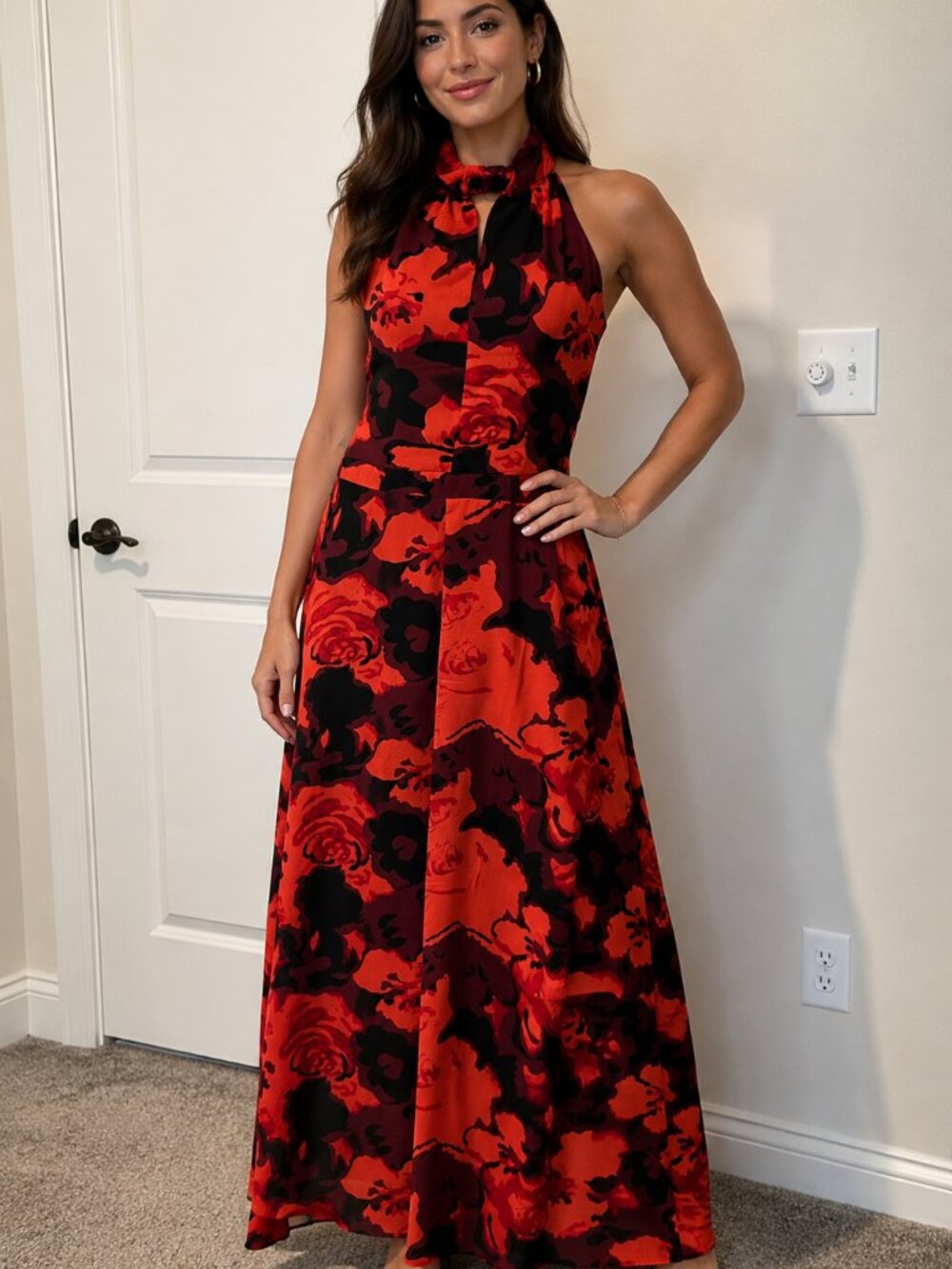 Philosophy maxi dress, eye-catching floral print, size 8